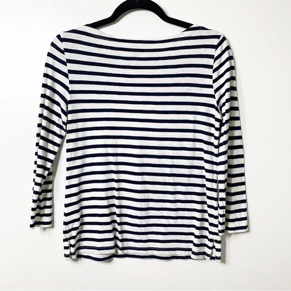 J.Crew Striped 3/4 Length Sleeve Tee Size Extra Small - Picture 2 of 5